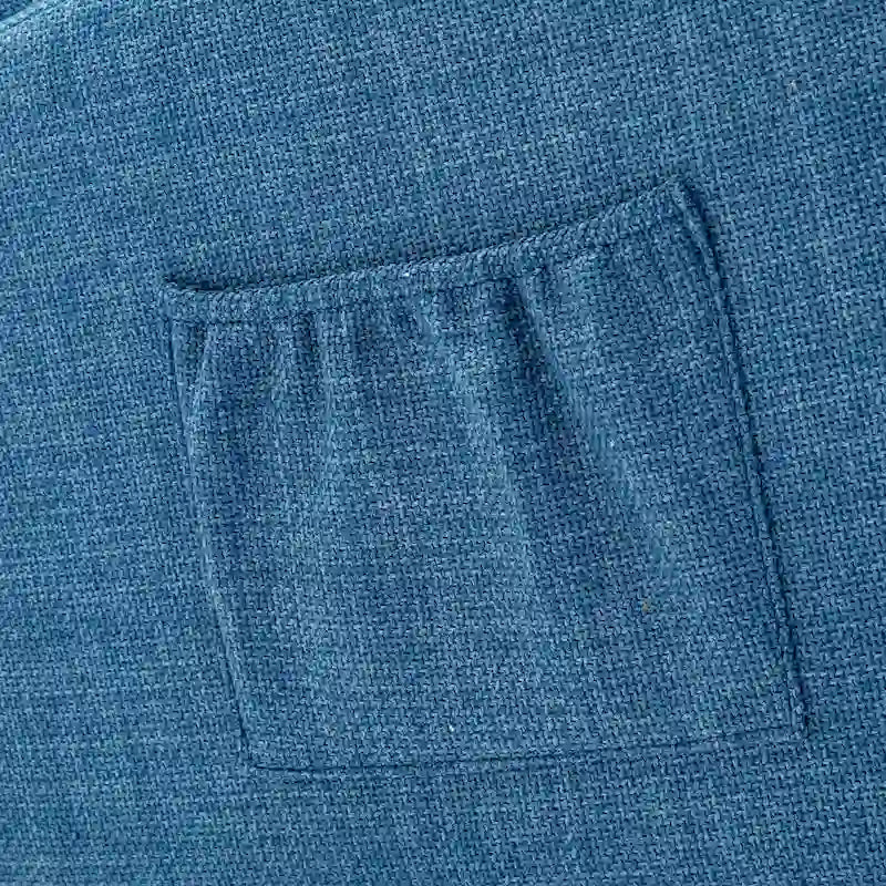 Sedia a dondolo imbottita da 27" con gambe in legno e tasche laterali