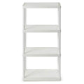 Gracious Living 4 Shelf Fixed Height Solid Light Duty Home Storage Unit, White - 1 Pack