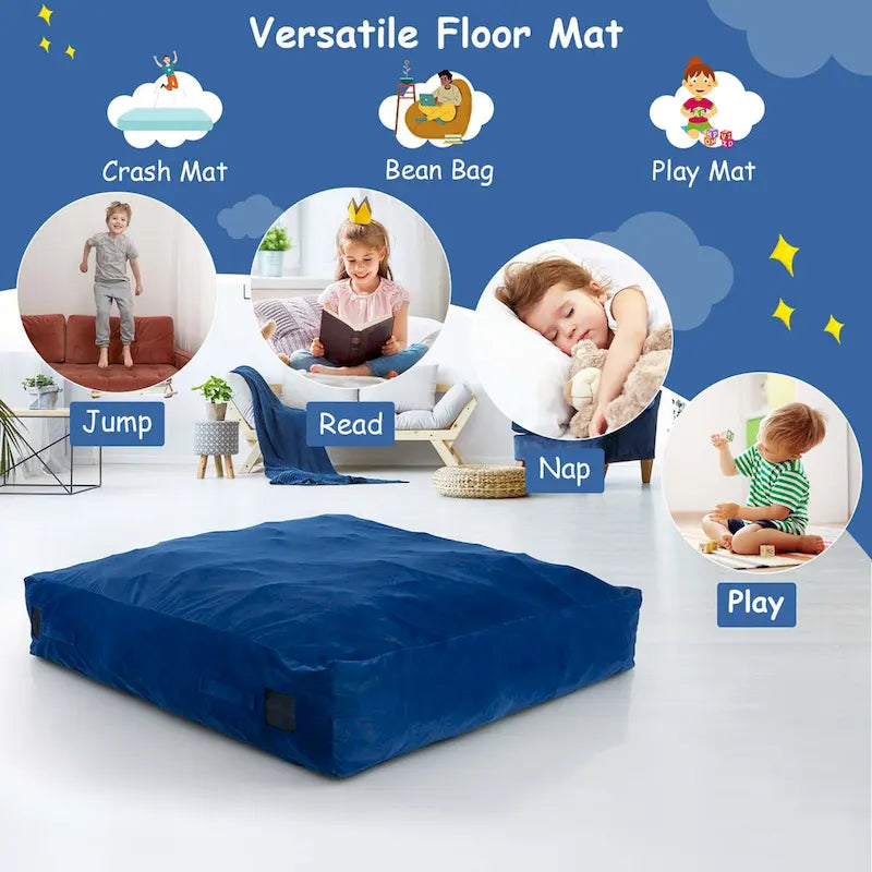 Tappeto sensoriale 145 x 145 cm con imbottitura in schiuma e rivestimento lavabile
