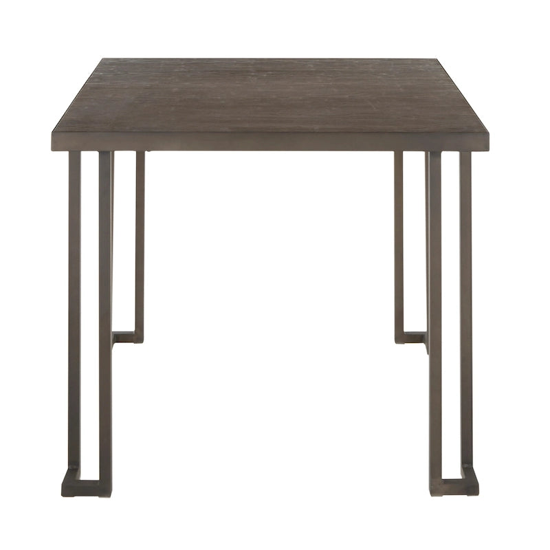 Tavolo da pranzo industriale in legno e metallo