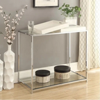Convenience Concepts Palm Beach Console Table with Shelf and Removable Trays