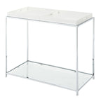Tavolino Console con Ripiano e Vassoi Rimovibili