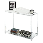 Tavolino Console con Ripiano e Vassoi Rimovibili