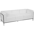 Divano modulare imbottito con seduta trapuntata e struttura in acciaio inossidabile, 79L x 28.75P x 27.25A