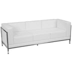 Divano modulare imbottito con seduta trapuntata e struttura in acciaio inossidabile, 79L x 28.75P x 27.25A