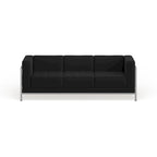 Divano modulare imbottito con seduta trapuntata e struttura in acciaio inossidabile, 79L x 28.75P x 27.25A
