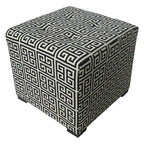 Pouf quadrato trapuntato a 4 bottoni