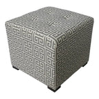 Pouf quadrato trapuntato a 4 bottoni