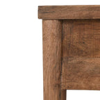 Tavolino finale a 1 cassetto in legno di mango marrone