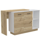 Sicilia Kitchen Island con 2 Ripiani Aperti, Armadio a Doppia Anta e 3 Ripiani Interni
