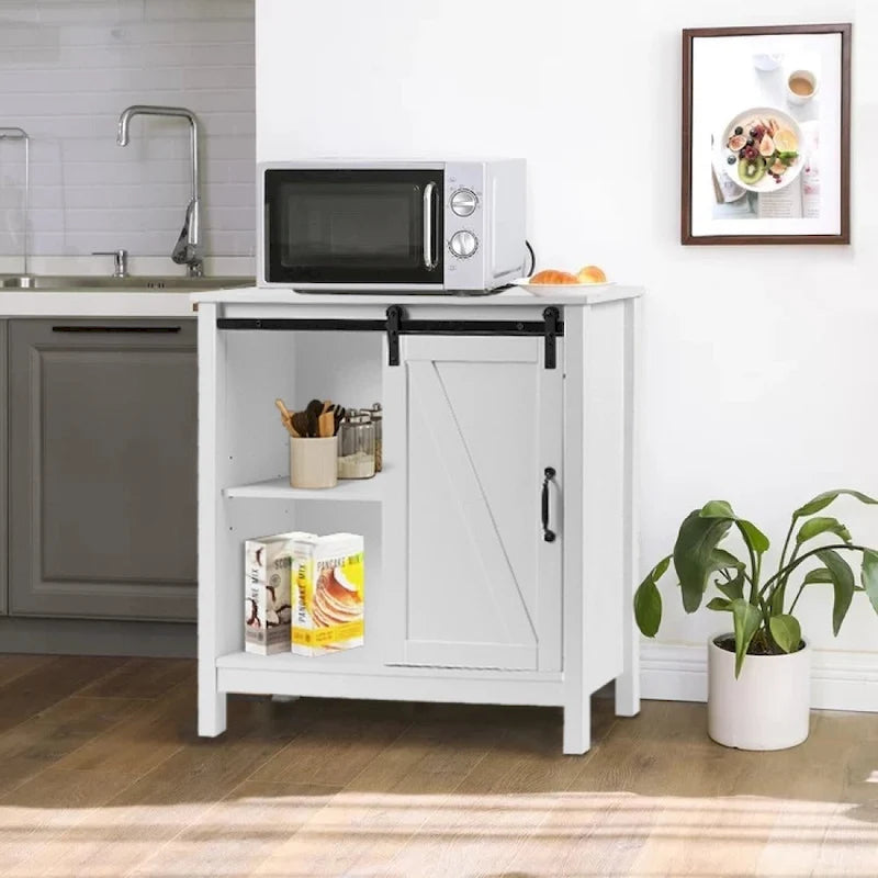 Mobiletto da bagno in legno MDF bianco con anta scorrevole