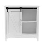 Mobiletto da bagno in legno MDF bianco con anta scorrevole