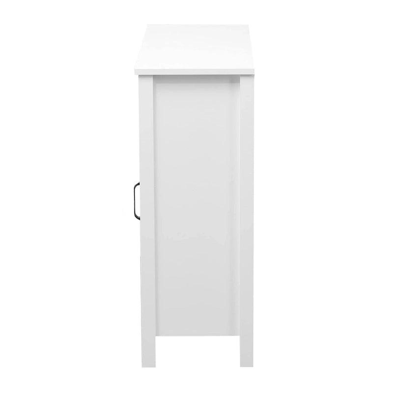 Mobiletto da bagno in legno MDF bianco con anta scorrevole