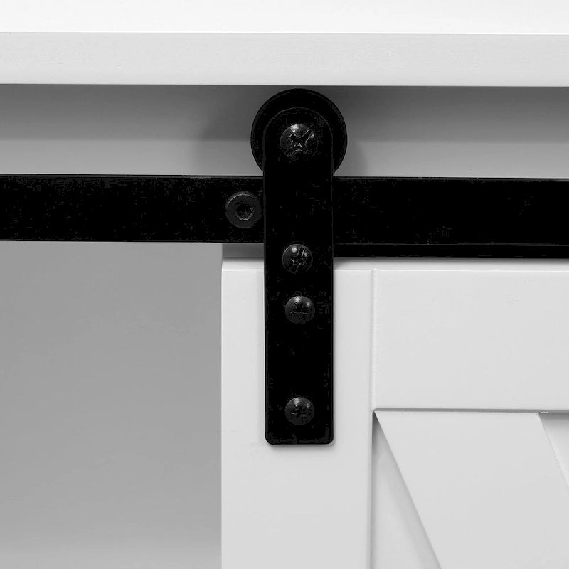 Mobiletto da bagno in legno MDF bianco con anta scorrevole