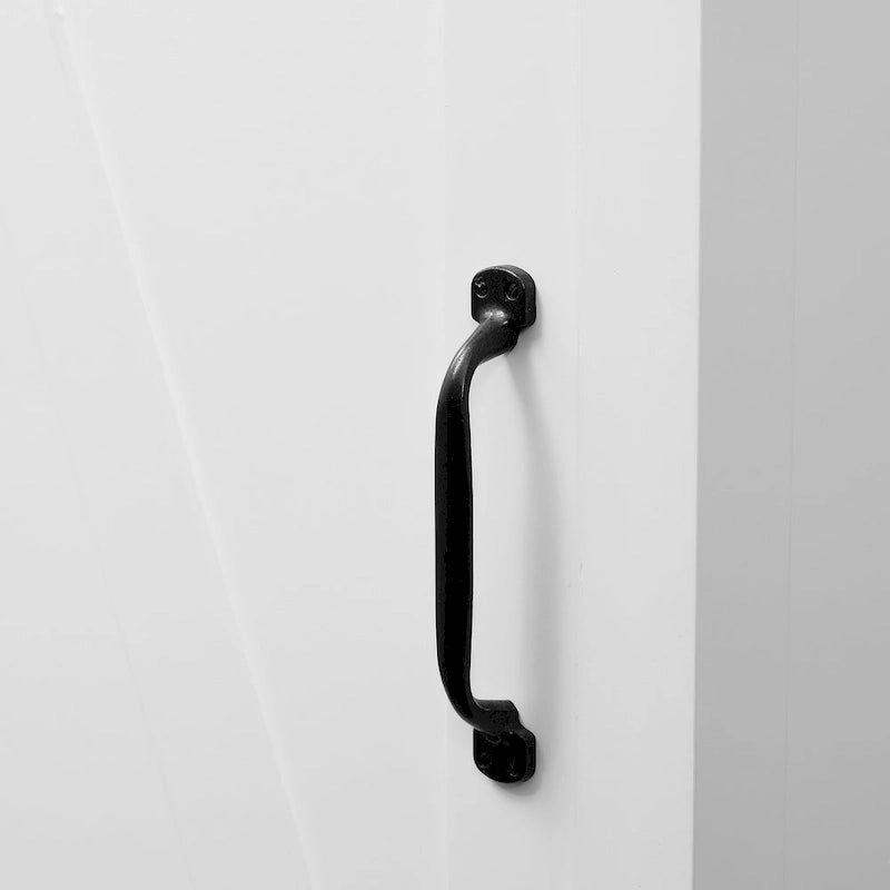 Mobiletto da bagno in legno MDF bianco con anta scorrevole