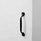Mobiletto da bagno in legno MDF bianco con anta scorrevole