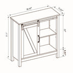 Mobiletto da bagno in legno MDF bianco con anta scorrevole