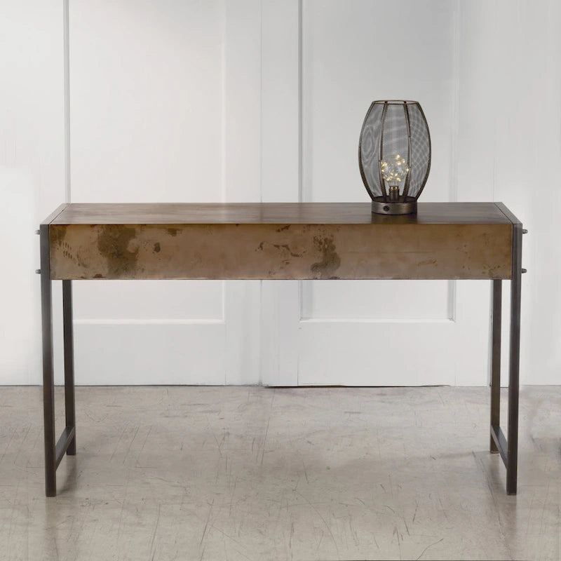 Consolle in metallo color bronzo