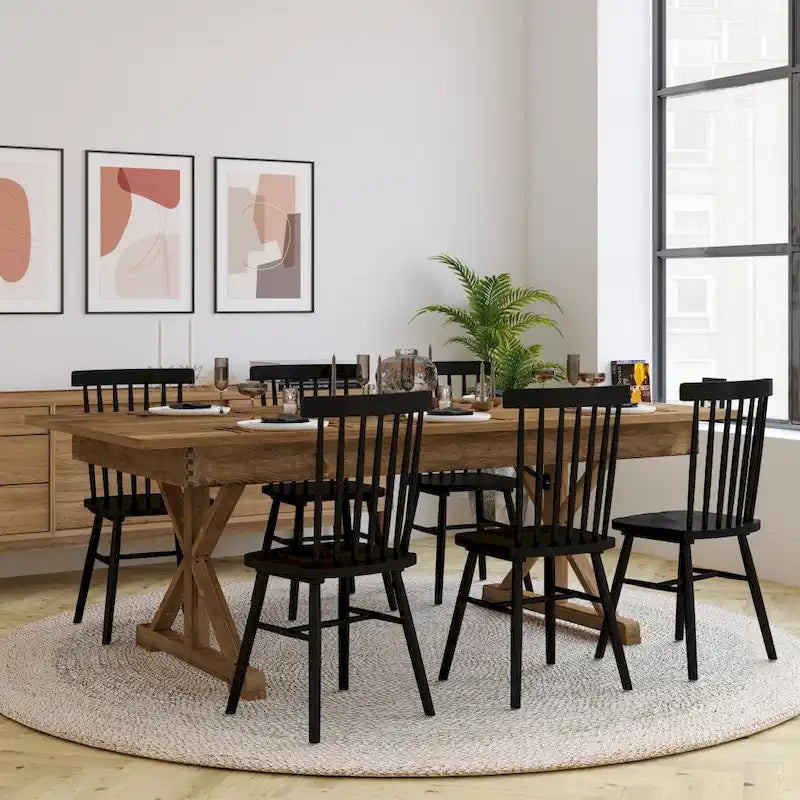 Tavolo da pranzo rettangolare pieghevole 2,1 m x 1 m con gambe a X