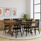 7' x 40 Rectangular Antique Rustic Solid Pine Folding Dining Table