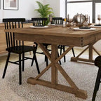 Tavolo da pranzo rettangolare pieghevole 2,1 m x 1 m con gambe a X