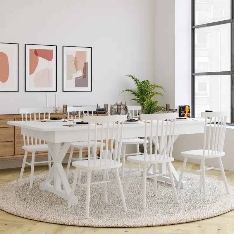 Tavolo da pranzo rettangolare pieghevole 2,1 m x 1 m con gambe a X