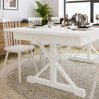 Tavolo da pranzo rettangolare pieghevole 2,1 m x 1 m con gambe a X