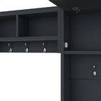 Mobile appendiabiti 4-in-1 staccabile con armadietti, cassetti, ganci e panca portascarpe
