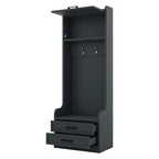 Mobile appendiabiti 4-in-1 staccabile con armadietti, cassetti, ganci e panca portascarpe