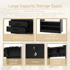 Mobile appendiabiti 4-in-1 staccabile con armadietti, cassetti, ganci e panca portascarpe