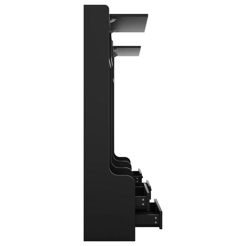 Mobile appendiabiti 4-in-1 staccabile con armadietti, cassetti, ganci e panca portascarpe
