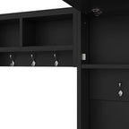 Mobile appendiabiti 4-in-1 staccabile con armadietti, cassetti, ganci e panca portascarpe