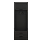 Mobile appendiabiti 4-in-1 staccabile con armadietti, cassetti, ganci e panca portascarpe