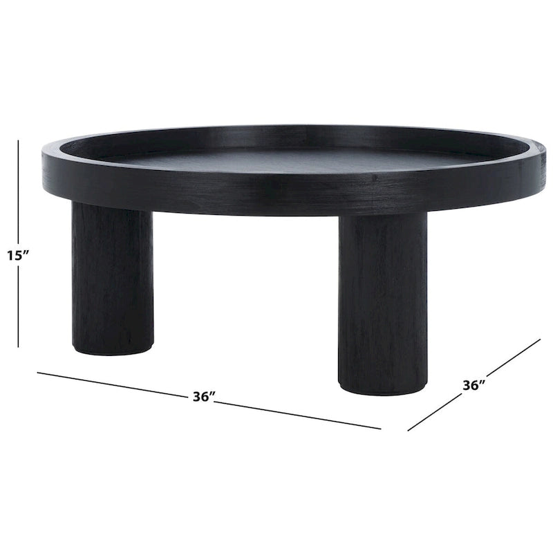 Tavolino rotondo a 3 gambe, 91,4 cm L x 91,4 cm P x 38,1 cm H