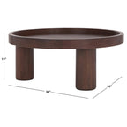Tavolino rotondo a 3 gambe, 91,4 cm L x 91,4 cm P x 38,1 cm H
