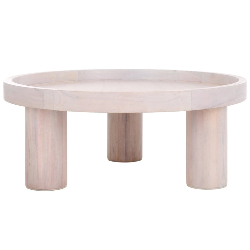 Tavolino rotondo a 3 gambe, 91,4 cm L x 91,4 cm P x 38,1 cm H