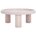 Tavolino rotondo a 3 gambe, 91,4 cm L x 91,4 cm P x 38,1 cm H